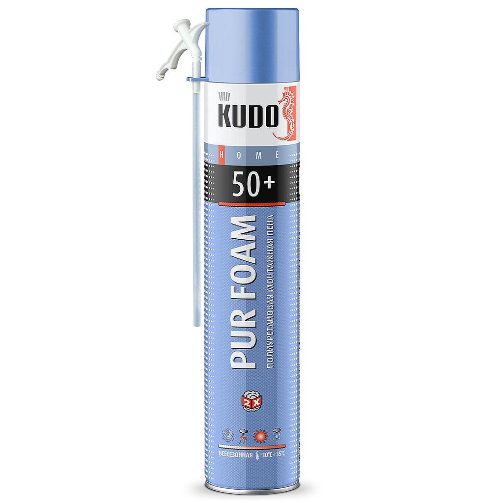 PUR-X00-RU Пена полиуретановая монтажная бытовая всесезонная  KUDO HOME 50+ 1000 мл KUPH10U50+