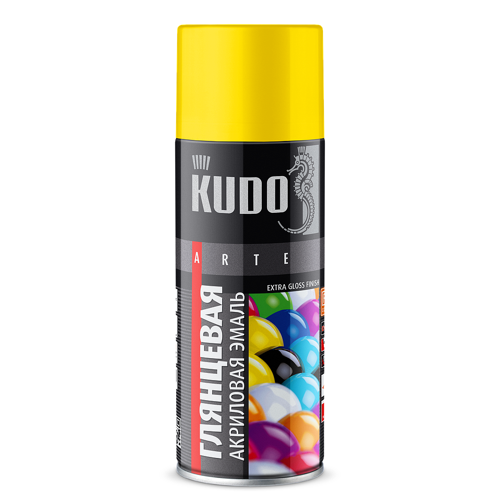 PAI-KUDO-RU Шүршдэг будаг Акрил RAL1018 шар гялгар /520мл/ KU-A1018