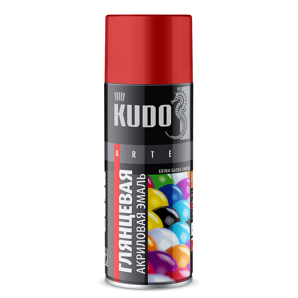 PAI-KUDO-RU Шүршдэг будаг Акрил RAL3020 улаан өнгөлөг гялгар /520мл/ KU-A3020