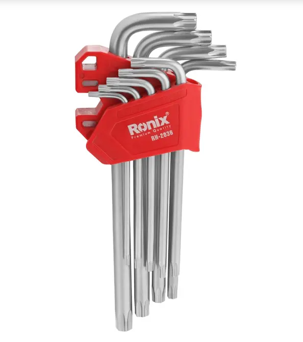 WRE-X00-CN RONIX Набор магнитных ключей Torx RONEX с длинной рукояткой (9 шт.) (RH-2036)