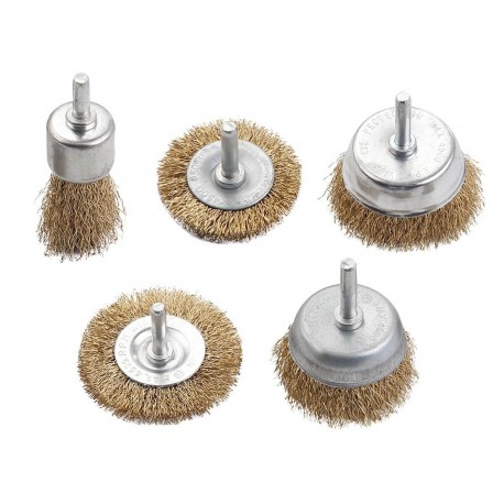 ZUL-BTT-CN Crimped Brush Set 5-Pc, Brass Coated