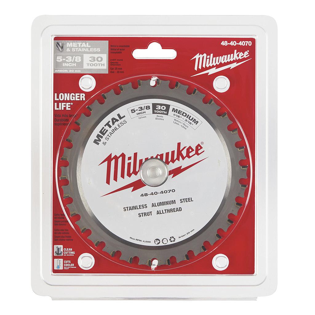BLD-MILWAUKEE-USA  Milwaukee Circular Saw Blade — 5 3/8in. Dia., 30 Tooth