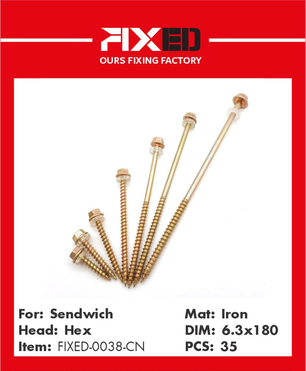 SHR-FIXED-CN Төмрийн шруп дроцов 6.3x180mm 35ш
