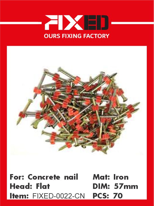 HAD-FIXED-CN Concrete gun nails 57mm 70 pcs