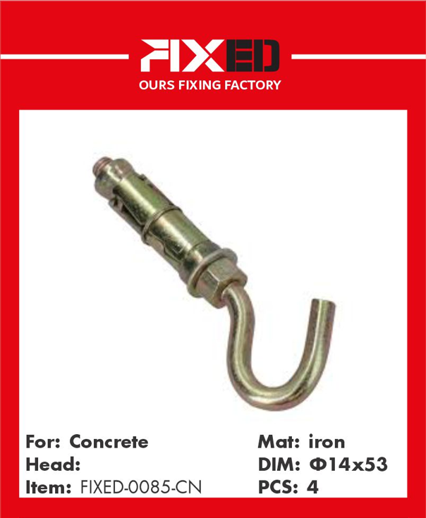 TEL-FIXED-CN Анкерный болт с крюком Ф14x53mm 1шт