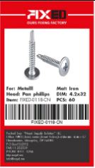 SCR-FIXED-CN  iron's white screw 4.2x32mm 60pcs