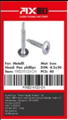 SCR-FIXED-CN  iron's white screw 4.2x50mm 40pcs