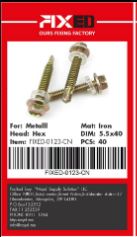 SCR-FIXED-CN  iron's screw 5.5x40mm 40pcs
