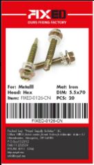 SCR-FIXED-CN  iron's screw 5.5x70mm 20pcs