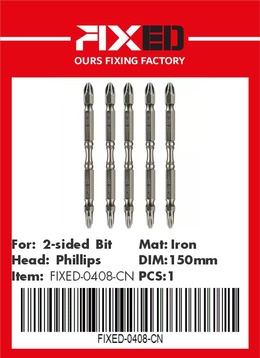 OTE-FIXED-CN Magnetic Phillips driver bit 2-side 100mm (Tick, slim)
