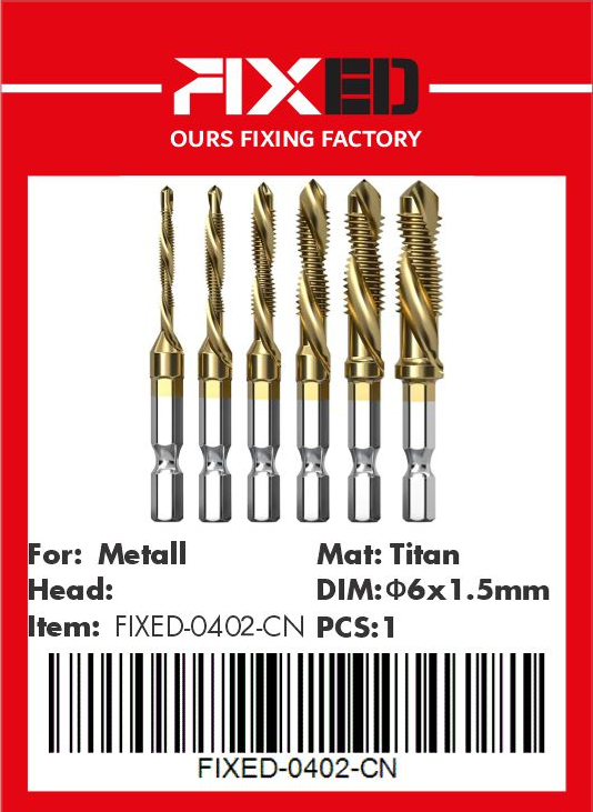OTE-FIXED-CN Titanium tread drill bit 6х1.0mm