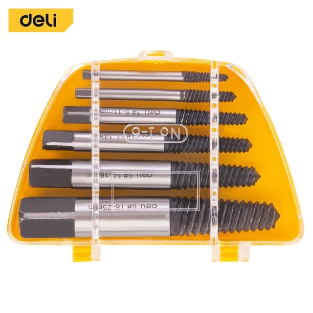 OTE-DELI-CN Screw extractor 3-25mm 6pcs
