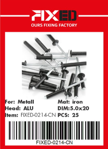 HAD-PARTNER-CN Aluminium rivet black head 5.0х20mm 25pcs
