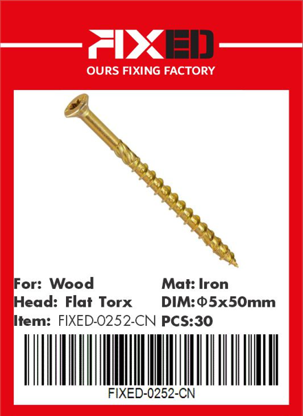 HAD-FIXED-CN Шуруп Torx /Потайная головка/ 5,0х50мм 30шт.