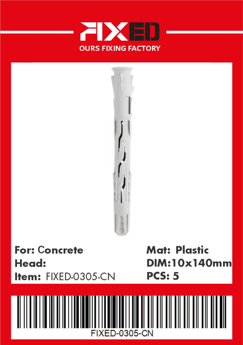 HAD-FIXED-CN Aerated brick plastic anchor 10.0x140mm 5pcs