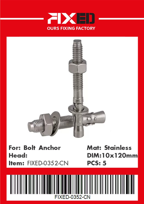 HAD-FIXED-CN Stainless steel anchor bolt  М10.0x120mm 5pcs