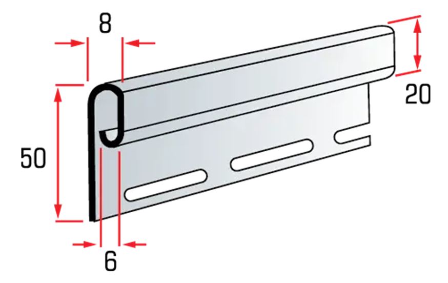 VINYL-X00-RU Альта-Хуванцар сайдингийн Төгсгөл/царс/ Т-14(3000мм)