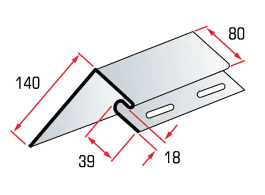 VINYL-X00-RU Альта-Хуванцар сайдингийн Цонхны амалгаа /Өргөн, самран бор/ &quot;Альта-Профиль&quot; Т-05 (3000мм)