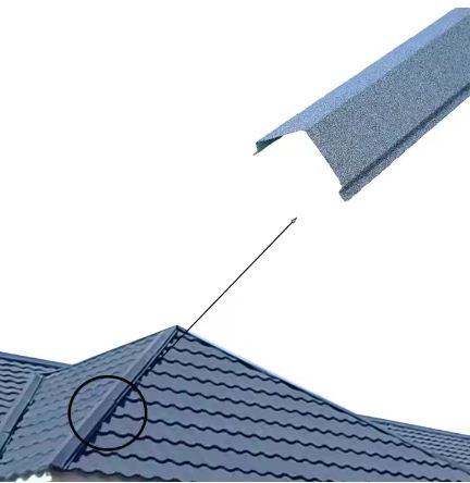 SCM-Buildex-CN Чулуун будагтай металл дээвэрийн өнцөгтэй нуруу (Энгийн цайртай) (2000х220х0,5мм) 0,44м2