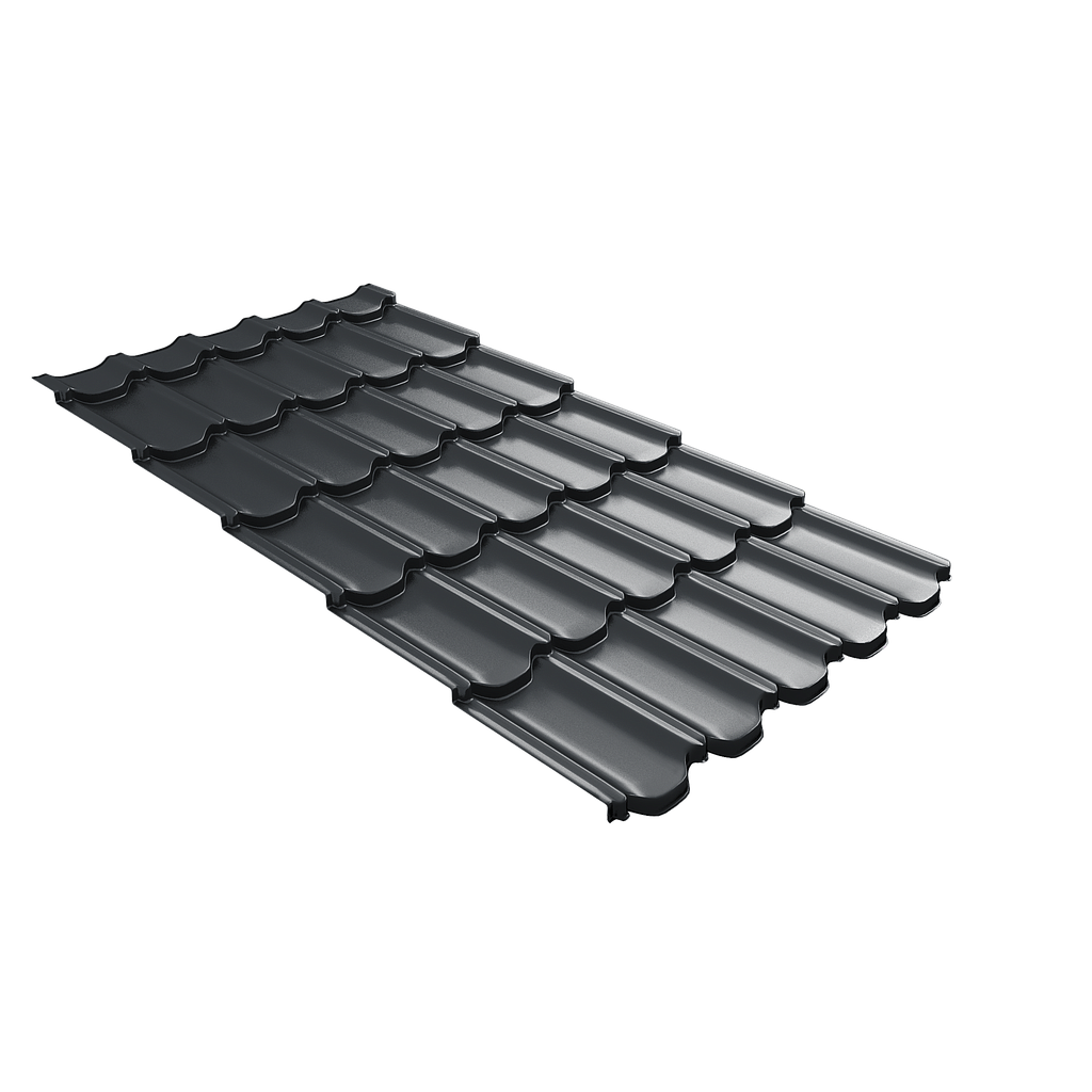 МCH-RAL7016-RU Металлочерепица &quot;Квинта плюс3D&quot; (&quot;Kvinta plus3D&quot;) 0,5 500мм