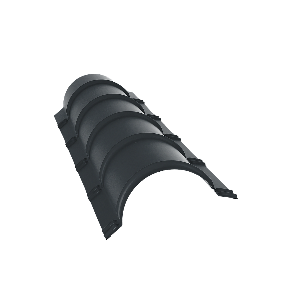 МCH-RAL7016-RU Планка малого конька полукруглого 0,5 Drap RAL 7016 антрацитово-серый (1,97м)