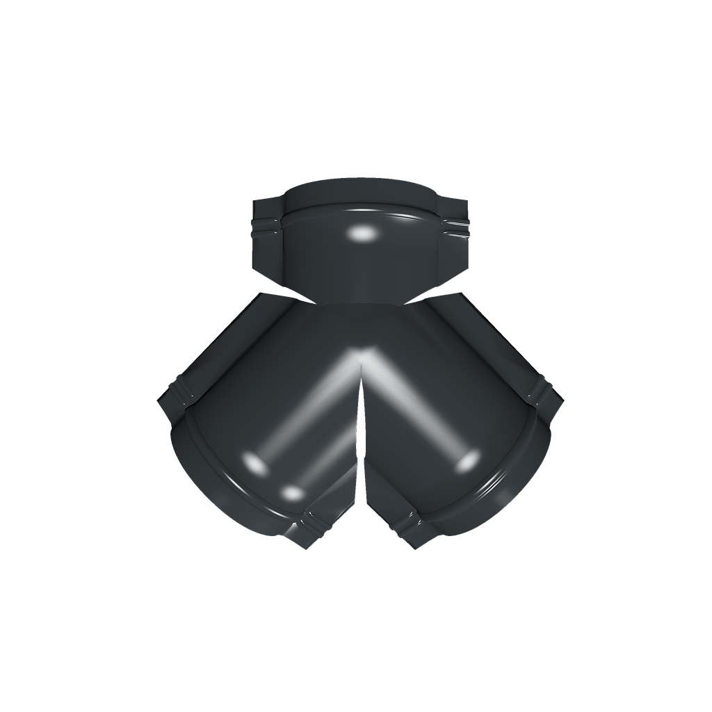 МCH-RAL7016-RU Тройник Y малого конька полукруглого 0,45 Drap с пленкой RAL 7016 антрацитово-серый