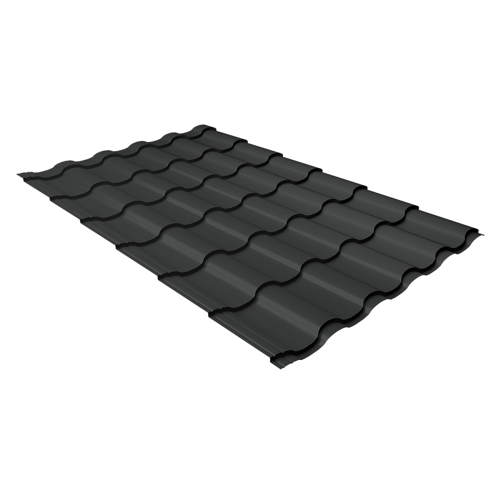 МCH-RAL7016-RU Металлочерепица &quot;Кредо&quot; (&quot;Kredo&quot;) v01 0,5 Drap RAL 7016 антрацитово-серый 500мм