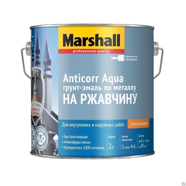 MAA-MARSHALL-RU Аnticorr Aqua Гадна болон дотор ажлын төмрийн хагас гялгар суурь эмаль 2л