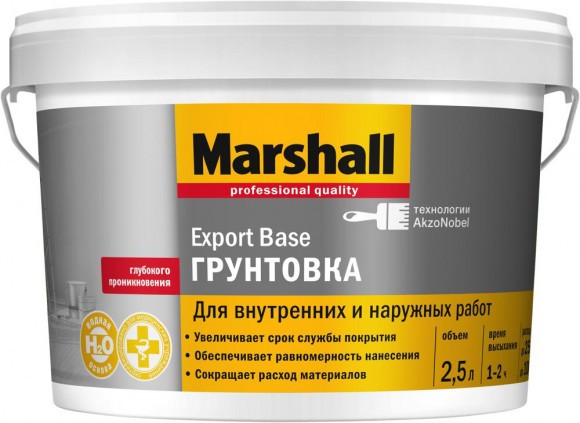 КМЕ-MARSHALL-RU Export Base Гадна болон дотор ажилд зориулсан гүн нэвчдэг акрил суурь 2.5л