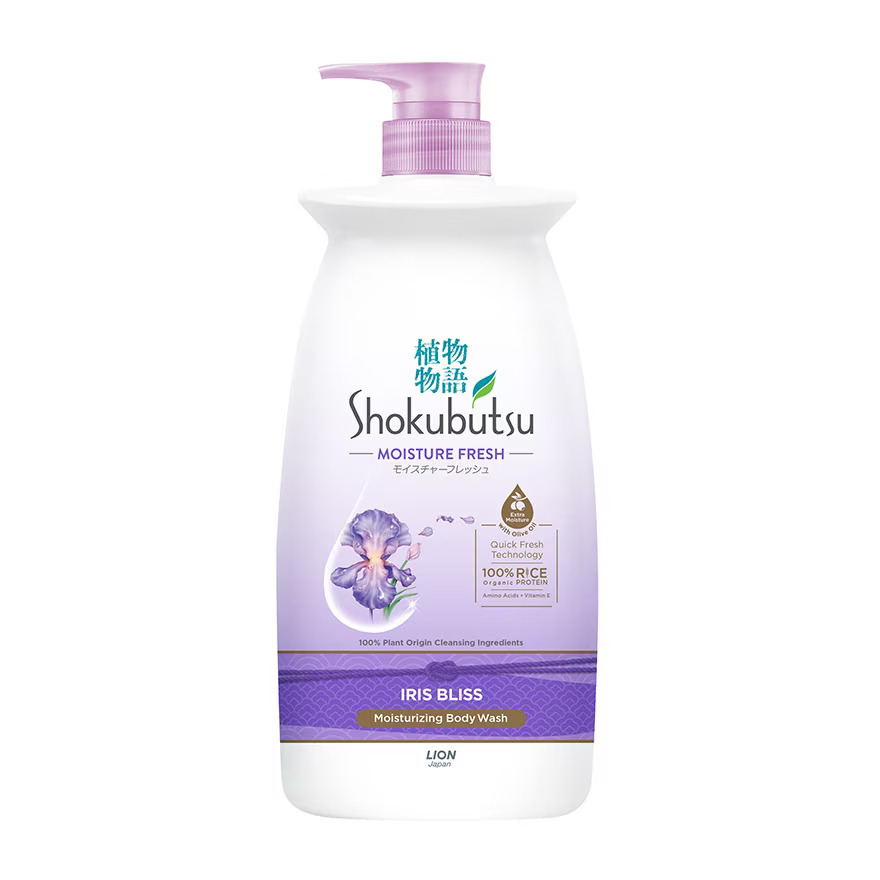 BWS-SHOKUBUTSU-MA Body Shower Foam Iris Bliss-Цэцгийн анхилуун үнэртэй биеийн хөөсөн саван 900 мл