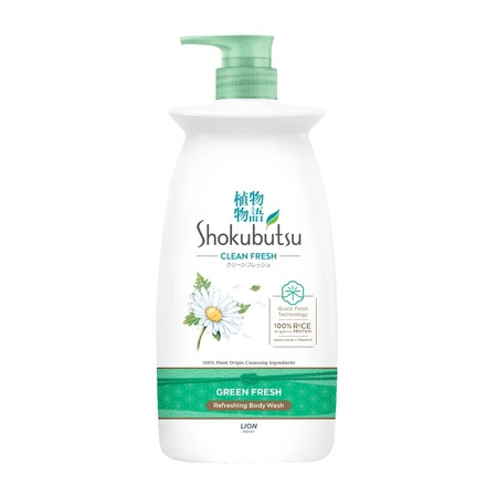 BWS-SHOKUBUTSU-MA Body Shower Foam Green Fresh-Байгалийн цэвэр үнэртэй биеийн хөөсөн саван 900 мл