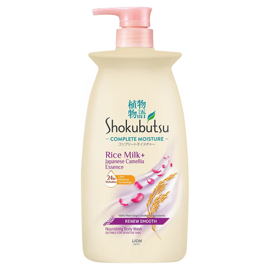 BWS-SHOKUBUTSU-MA Body Shower Foam Complete Renew Smooth-Сэргээж, зөөлрүүлэх үйлчилгээтэй биеийн хөөсөн саван 850 мл