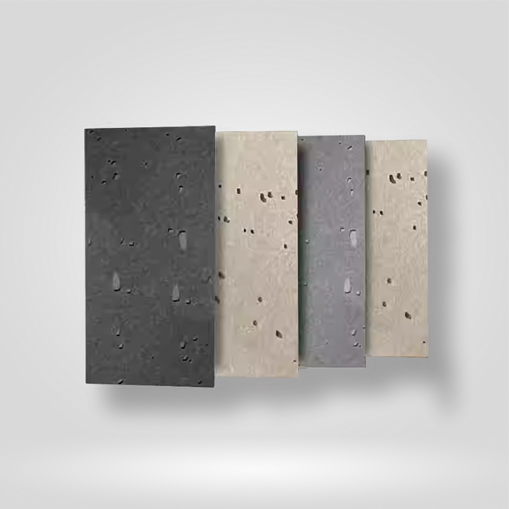 FCB-X00-CN Фиберцементэн хавтан өтний нүхтэй Хар саарал /галд тэсвэртэй A1/ (1220x2440x8мм) (Density:1.4≤g/cm3) 2.98m2