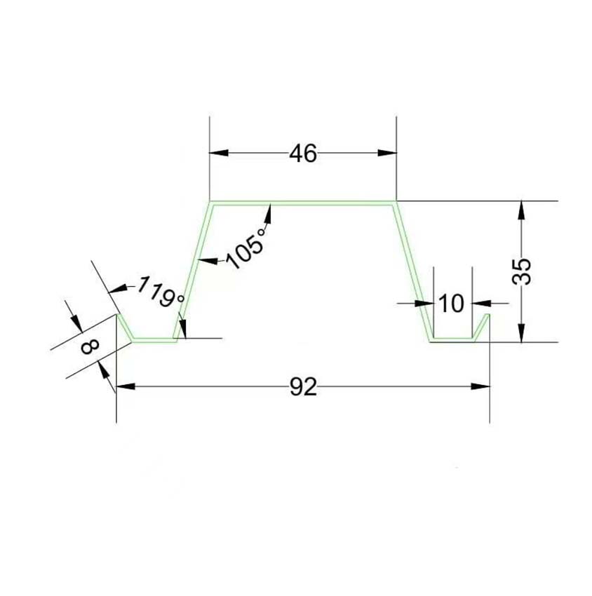 LSTK-X00-CN Хүчитгэгчтэй малгай төмөр Z150г/м² (46х35х0.8мм)