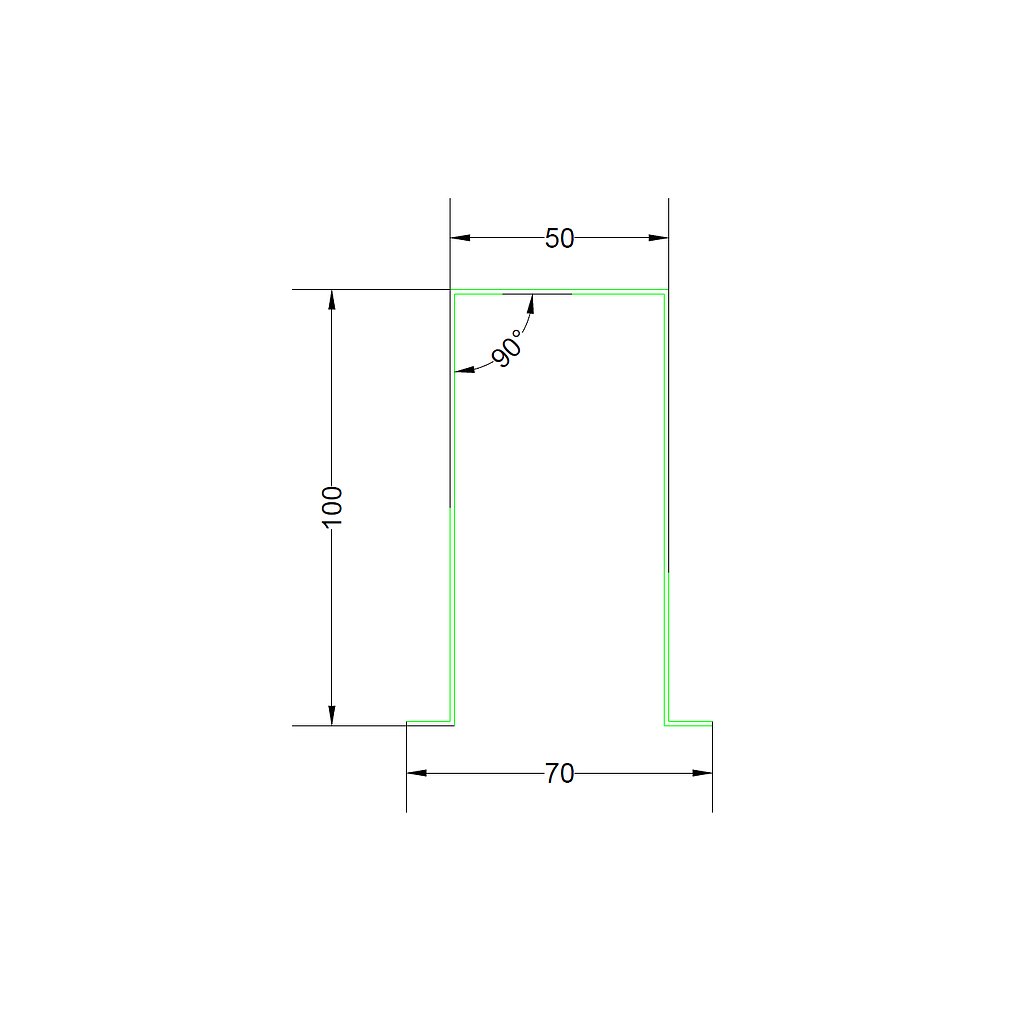 LSTK-X00-CN Малгай төмөр Z150г/м² (50х100х0.8мм)