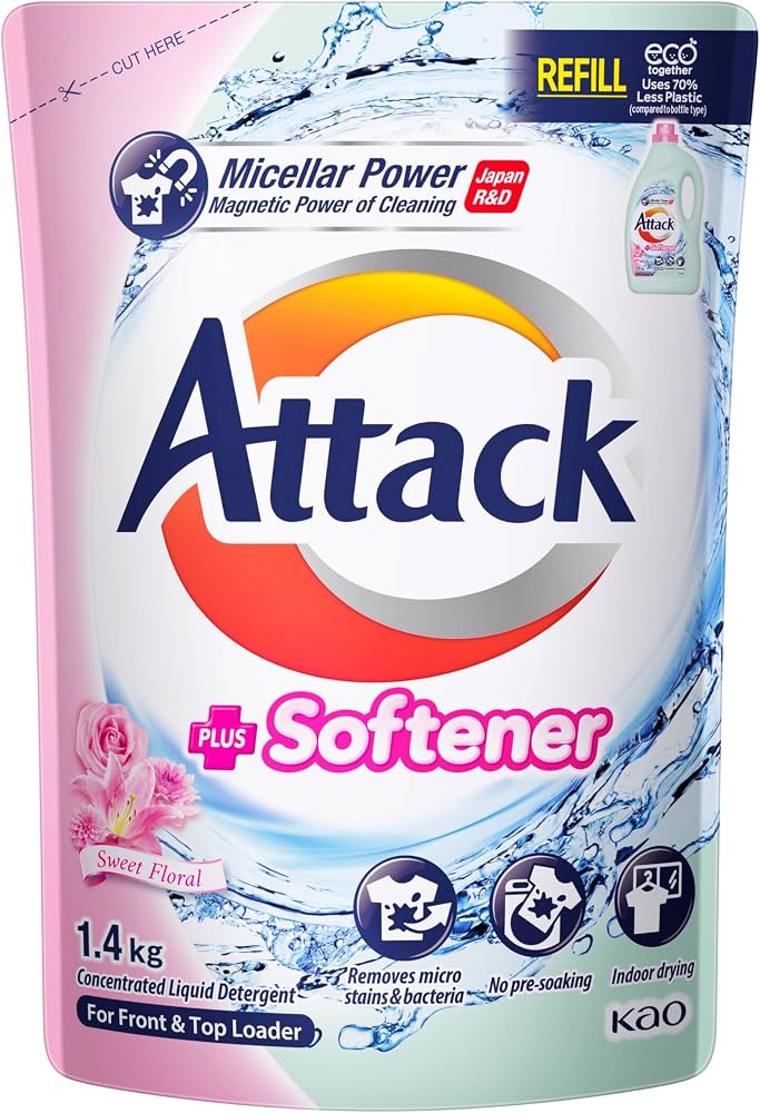 LIQ-ATTACK-MA Жидкое средство для стирки (Softener — с кондиционером для белья, 1400 г)