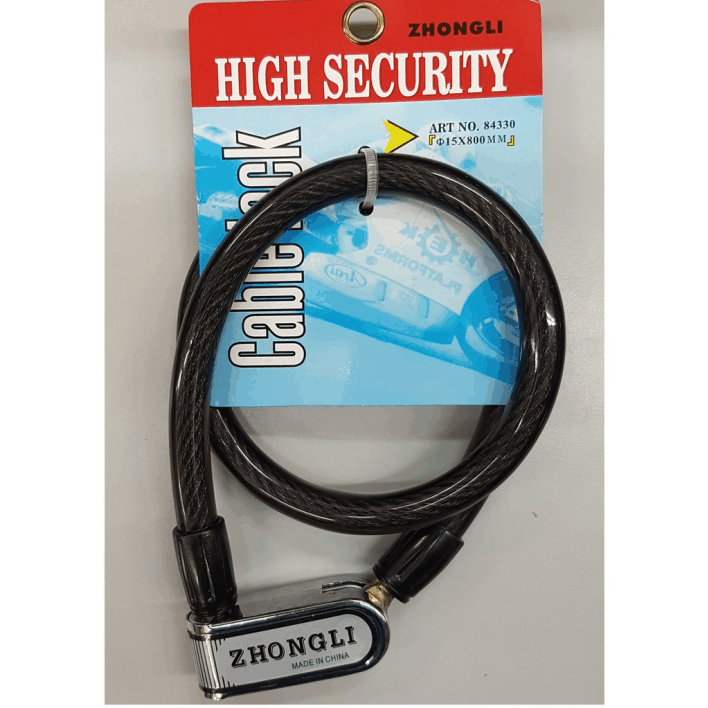 LCK-X00-CN 15mmx800mm Cable bicycle lock