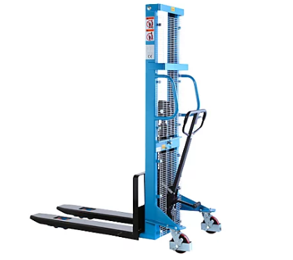 High lift stacker (lifting range 90 – 1600 mm, max. load 1000 kg)