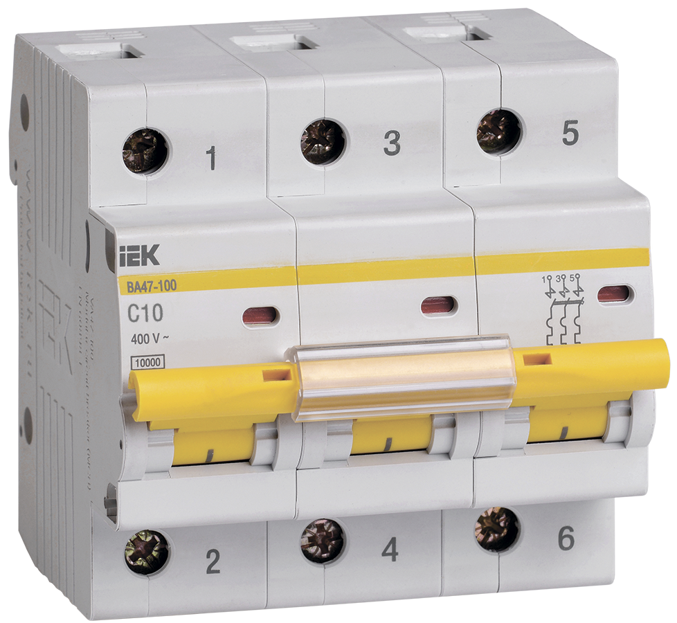 MCB-X00-RU Circuit Breaker BA47-100 3P  (10A-100A) C