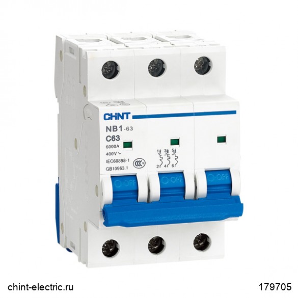OTE-X00-CN Автоматические выключатели NB1-63 3Р (6A-63A) 6кА х-ка C