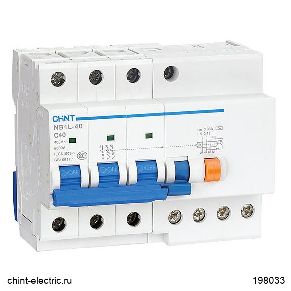 OTE-X00-CN Дифференциальные автоматы NB1L 3P (6A-40A)