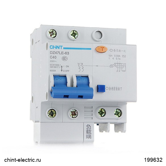 OTE-X00-CN Residual Current Operated Circuit Breaker DZ47LE 2P (6A-40A) C