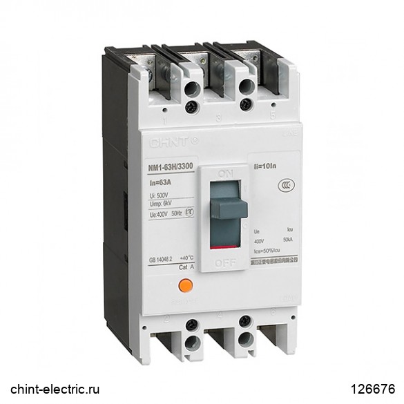 MCC-X00-CHINT Circuit Breaker NM1-63S/3Р (10A-36A) 15кА