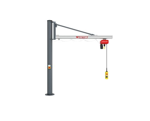 Vetter – UNILIFT US post mounted jib crane without electric chain hoist, max. load 80 kg