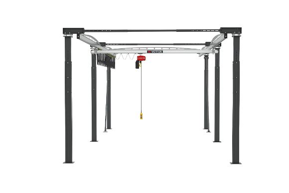 Vetter – ErgoLine® gantry crane system with electric chain hoist, max. load 250 kg