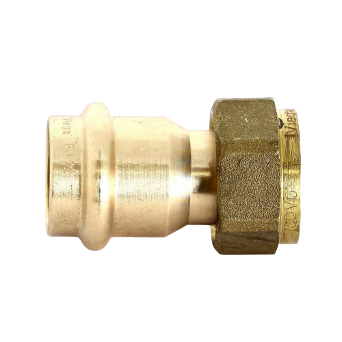 FIT-X00-DE B-press coupling with union nut and flat gasket 22 x 3/4 &quot;, bronze Sanpress Viega
