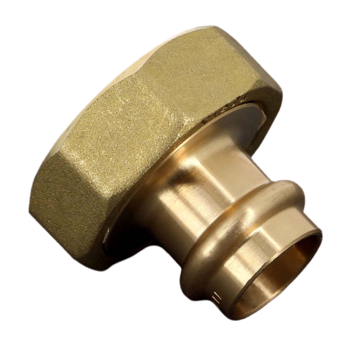 FIT-X00-DE B-press coupling with union nut and flat gasket 22 x 1 1/2 &quot;, bronze Sanpress Viega