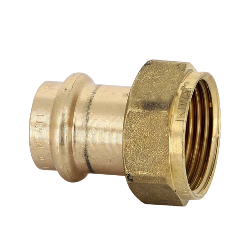 FIT-X00-DE B-press coupling with union nut and flat gasket 22 x 1 &quot;, bronze Sanpress Viega