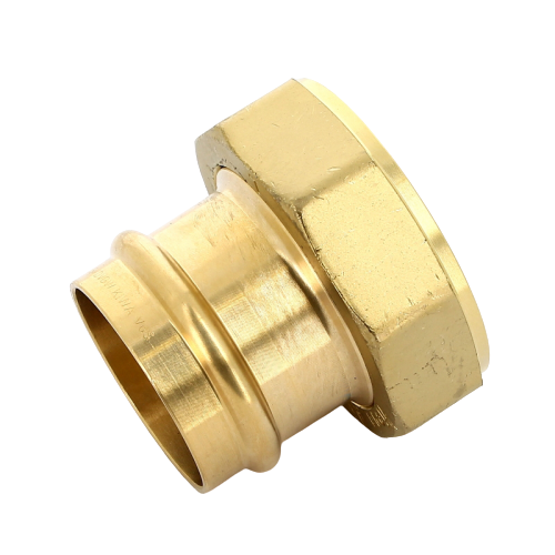FIT-X00-DE B-press coupling with union nut and flat gasket 54 x 2 1/2 &quot;, bronze Sanpress Viega