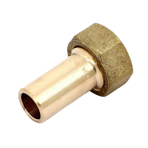 FIT-X00-DE Insert with union nut and flat gasket 18 x 3/4 &quot;, Sanpress Viega bronze